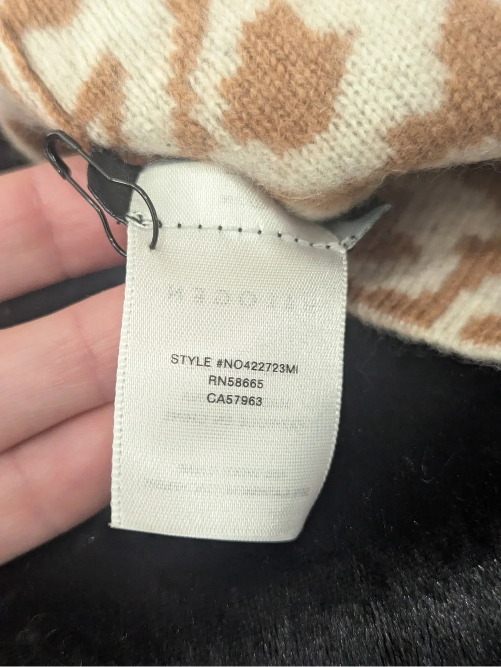 Halogen Leopard Print Wool & Cashmere Beanie - One Size